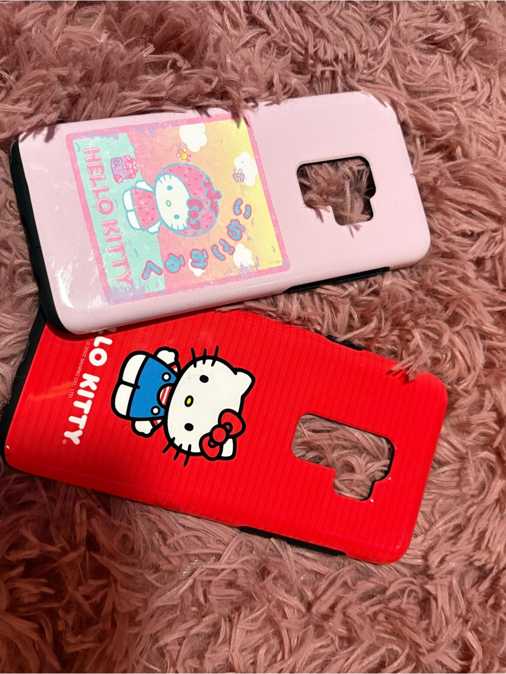 Hello Kitty Pink and Red Dual Phone Case Set